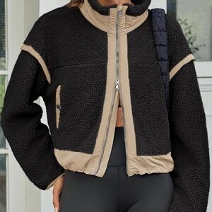 Stylish Black and Tan Women's Jacket